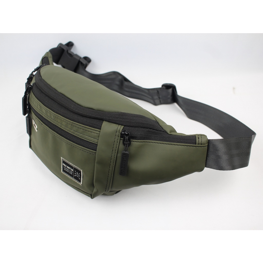 Waistbag Waterproof Polo Amstar Best Quality Tas Pria Tas Pinggang Tas Selempang Pria Anti Air Tas Selempang Pria Distro