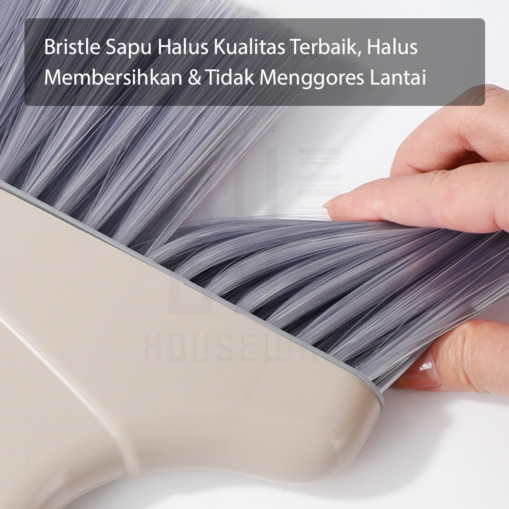 HUGO Sapu Lantai 3 in 1 Broom Set Alat Pembersih Lantai Sapu Pengki Serokan Air