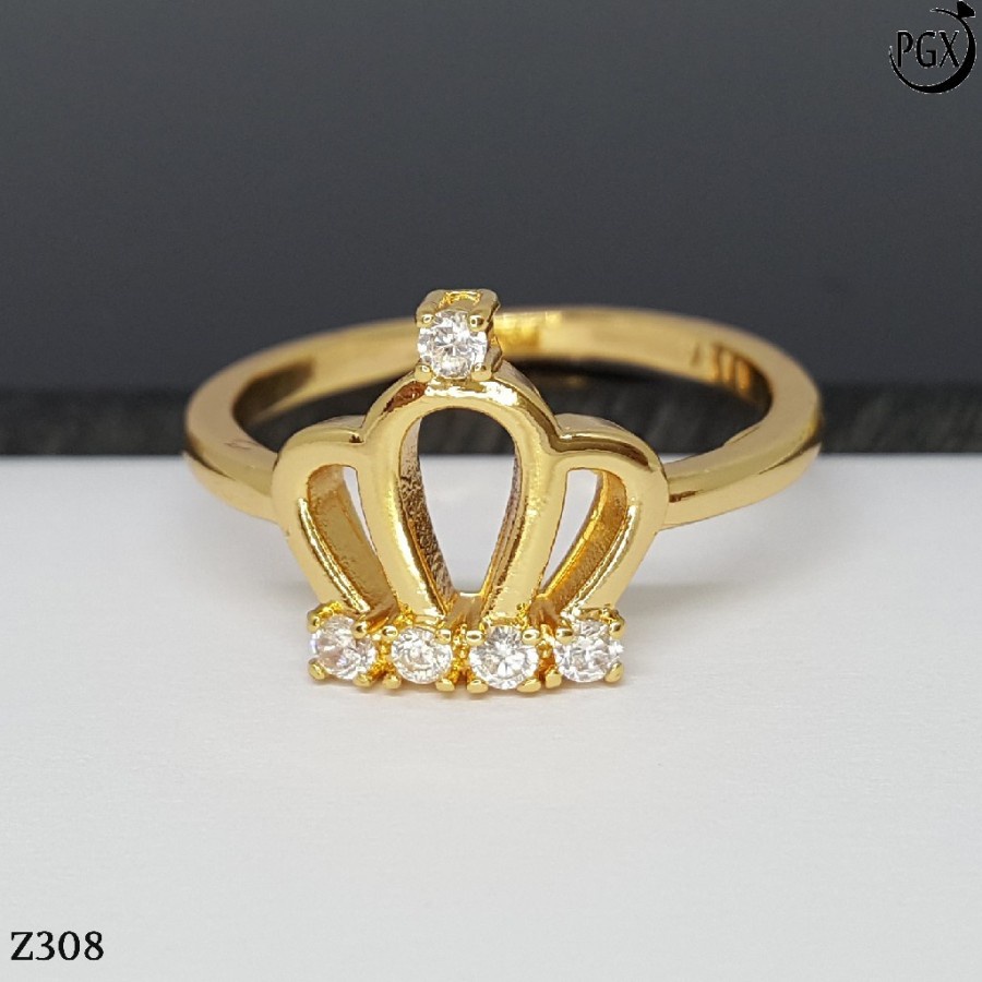 PGX Cincin Xuping Wanita Lapis Emas Aksesoris Perhiasan Fashion Premium - Z492