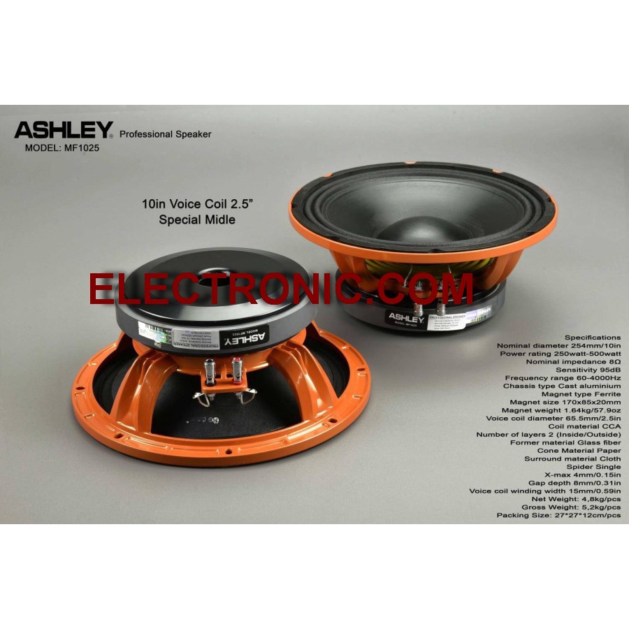 speaker component ashley mf1025 mf 1025 original 10 inch