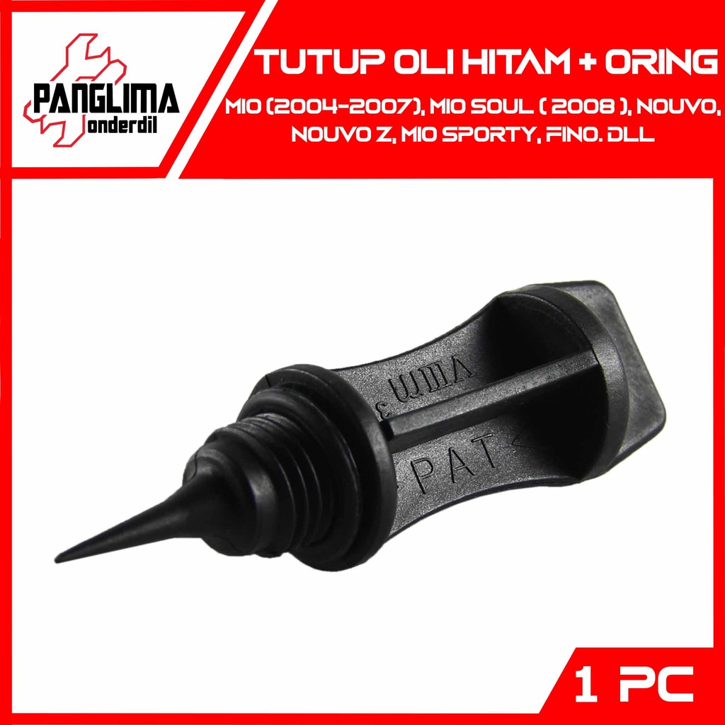 Tutup Oli Hitam Mio Lama-New &amp; Mio Soul &amp; Mio Sporty &amp; Mio Smile &amp; Nouvo Lele &amp; Nouvo Z &amp; Fino Karbu Penutup-Colokan Mesin-Atas Seal-Oring-Karet Set