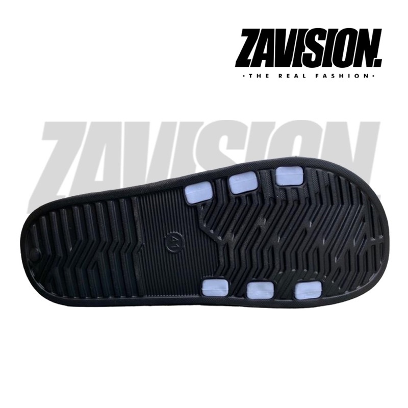 ZAVISION sandal slop pria anti slip sendal slop slip on anti licin sandal slop hitam motif