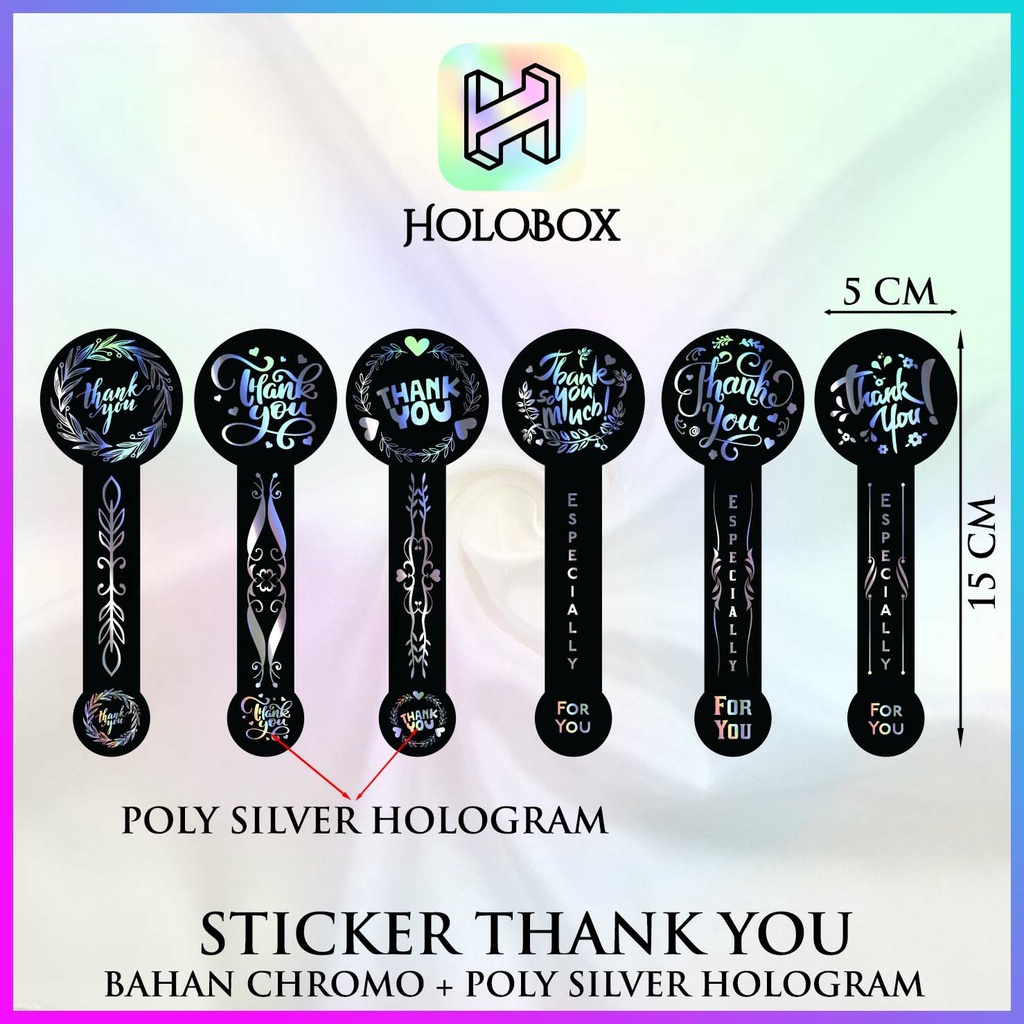 

Sticker|Sticker Hologram|Sticker Thank You|Label Packaging|(5x15)|S31