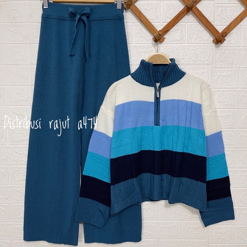 ONESET SWEATER LOLIPOP ZIVER SETELAN KULOT RAJUT