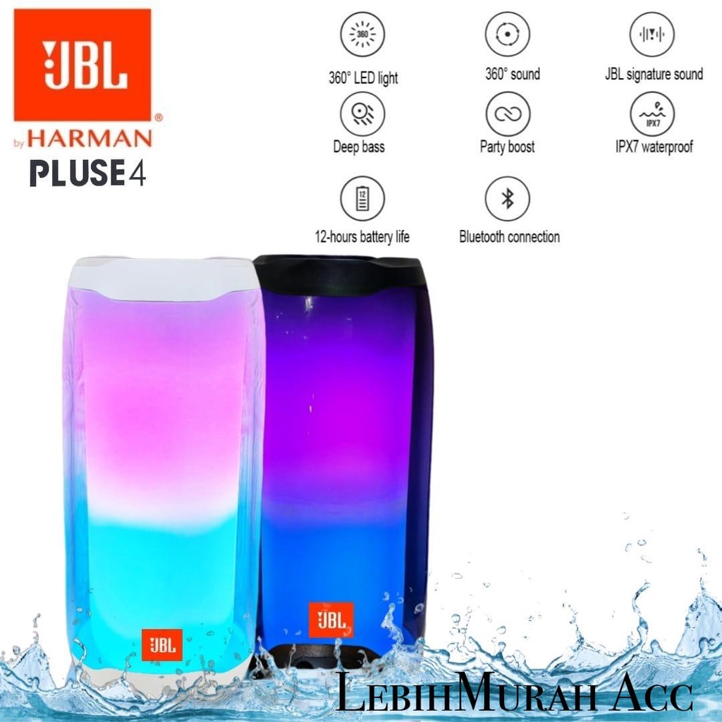 JBL PULSE 4 Speaker Bluetooth Wireless Portable LED 360 Lightshow and Sound Super Bass High Quality OEM