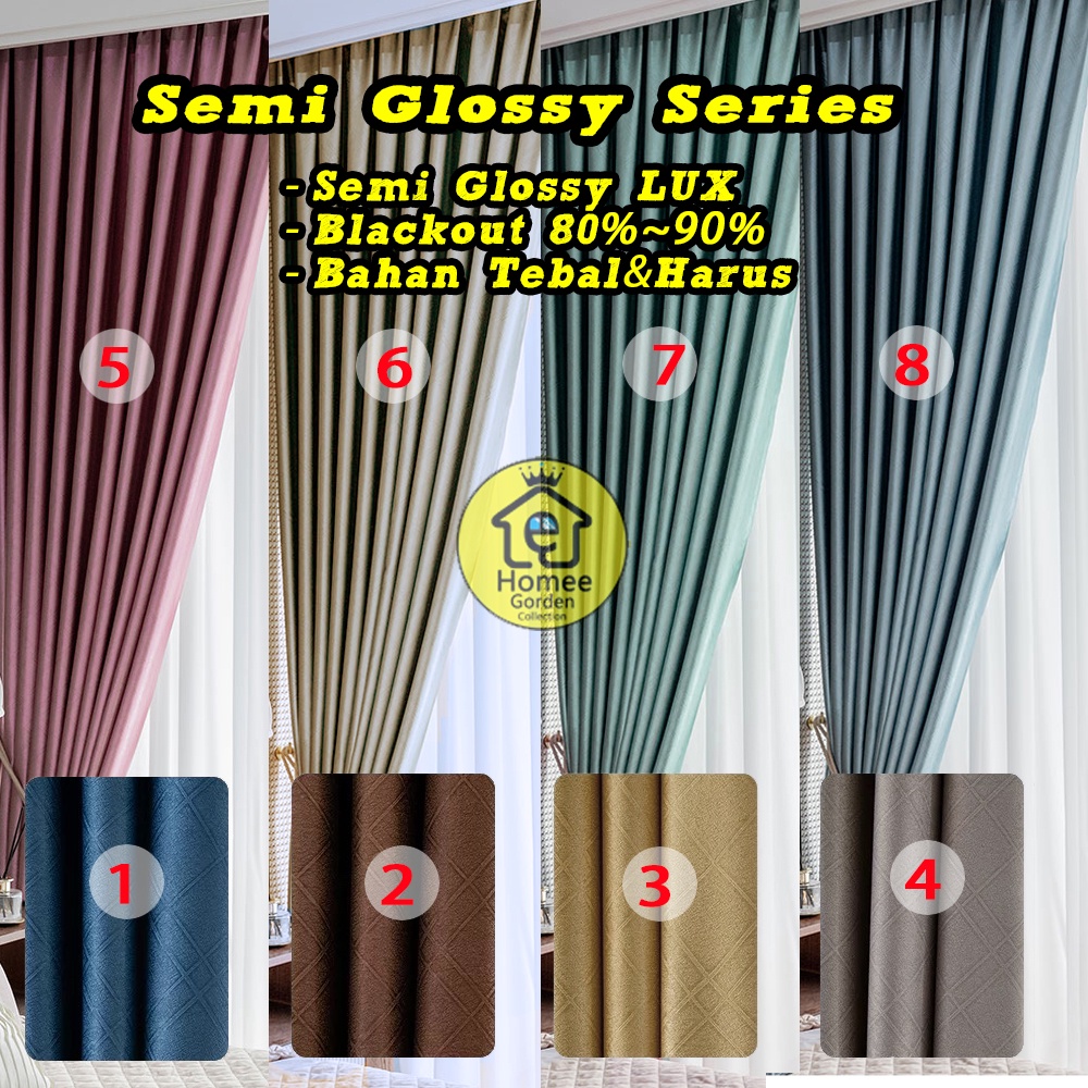 gorden polos/Gorden Minimalis KERAMIK/Tirai Jendela polos Minimalis/abu abu/cream/biru/pink/hijau