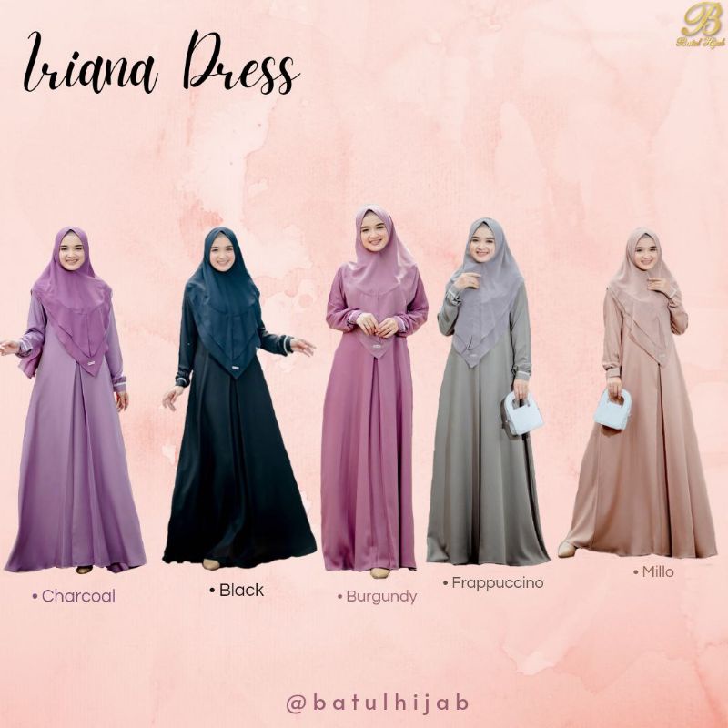 Moslem Ori Gamis Busui Friendly Iriana Dress By Batul Hijab (Ready Please Cekstok)