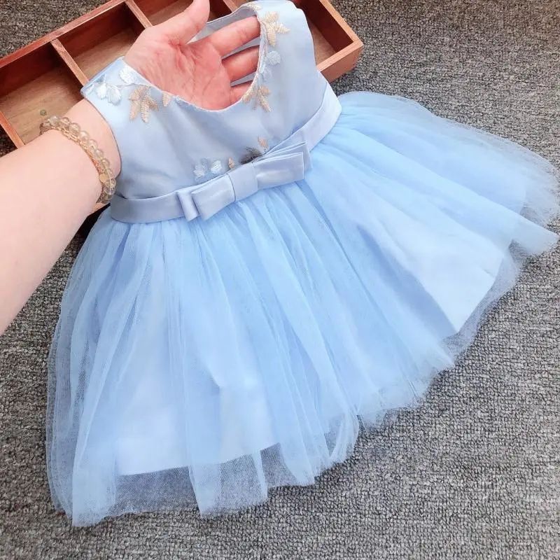 Kirim ikat rambut bayi berusia 0-3 tahun rok gaun bayi musim panas perempuan bayi berusia satu tahun rok bulan purnama 100 hari benang lembut rok putri foto 100 hari perjamuan gaya putri
