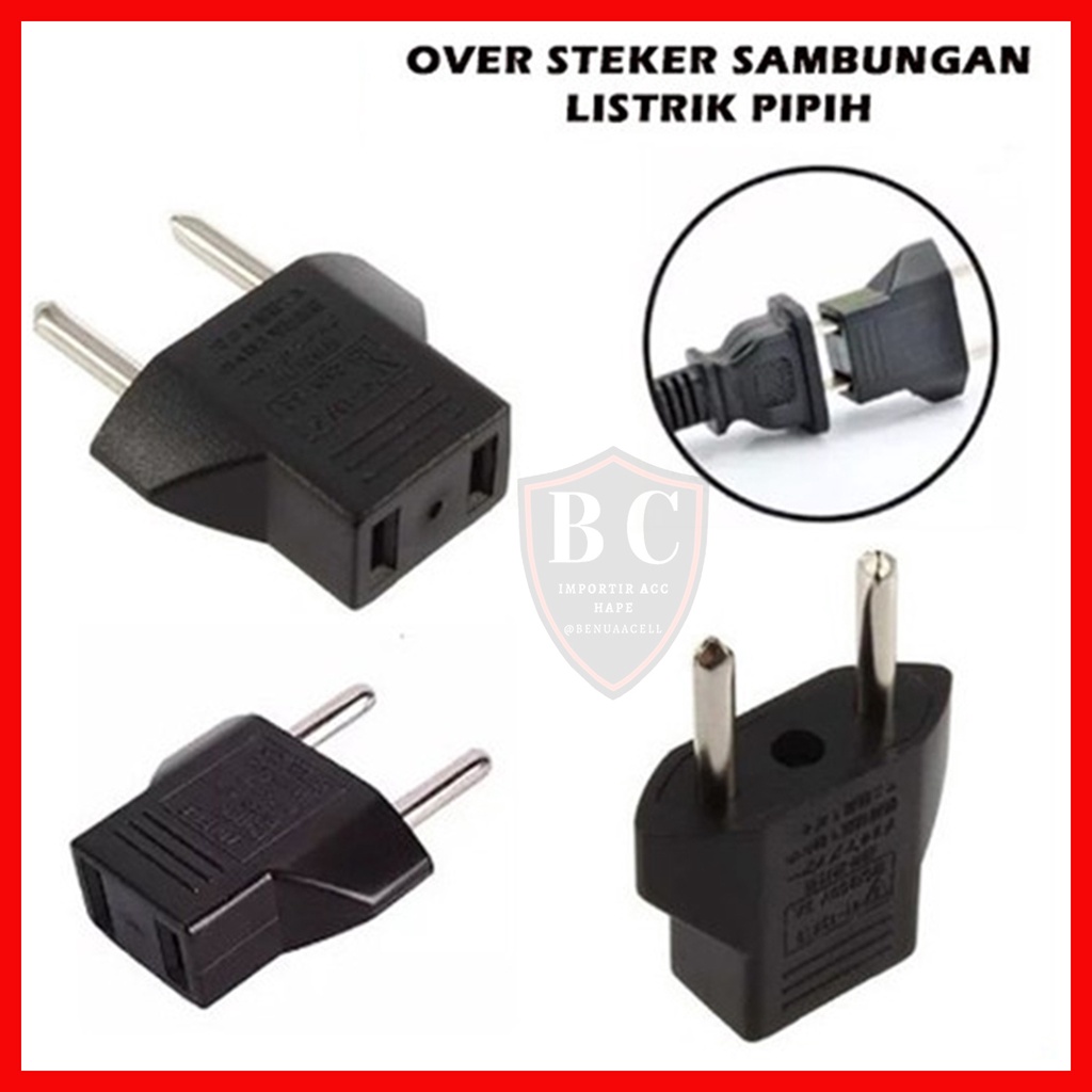 OVER STEAKER COLOKAN LISTRIK - ADAPTOR SAMBUNGAN CHARGER KAKI GEPENG