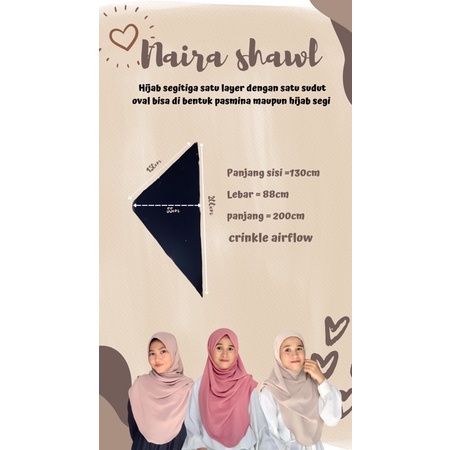 NAIRA SHAWL BY YOUNA /PASHMINA SHAWL /HIJAB MALAY bahan crinkle