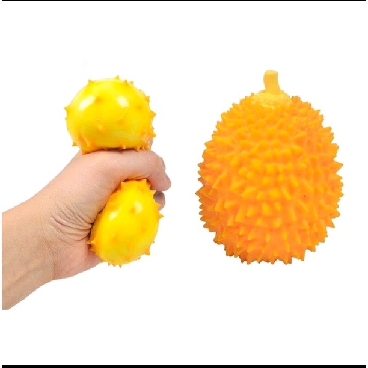 Promo Mainan Anak Squishy Durian / Buah Duren Karet Anti StressBall Fidget Toy