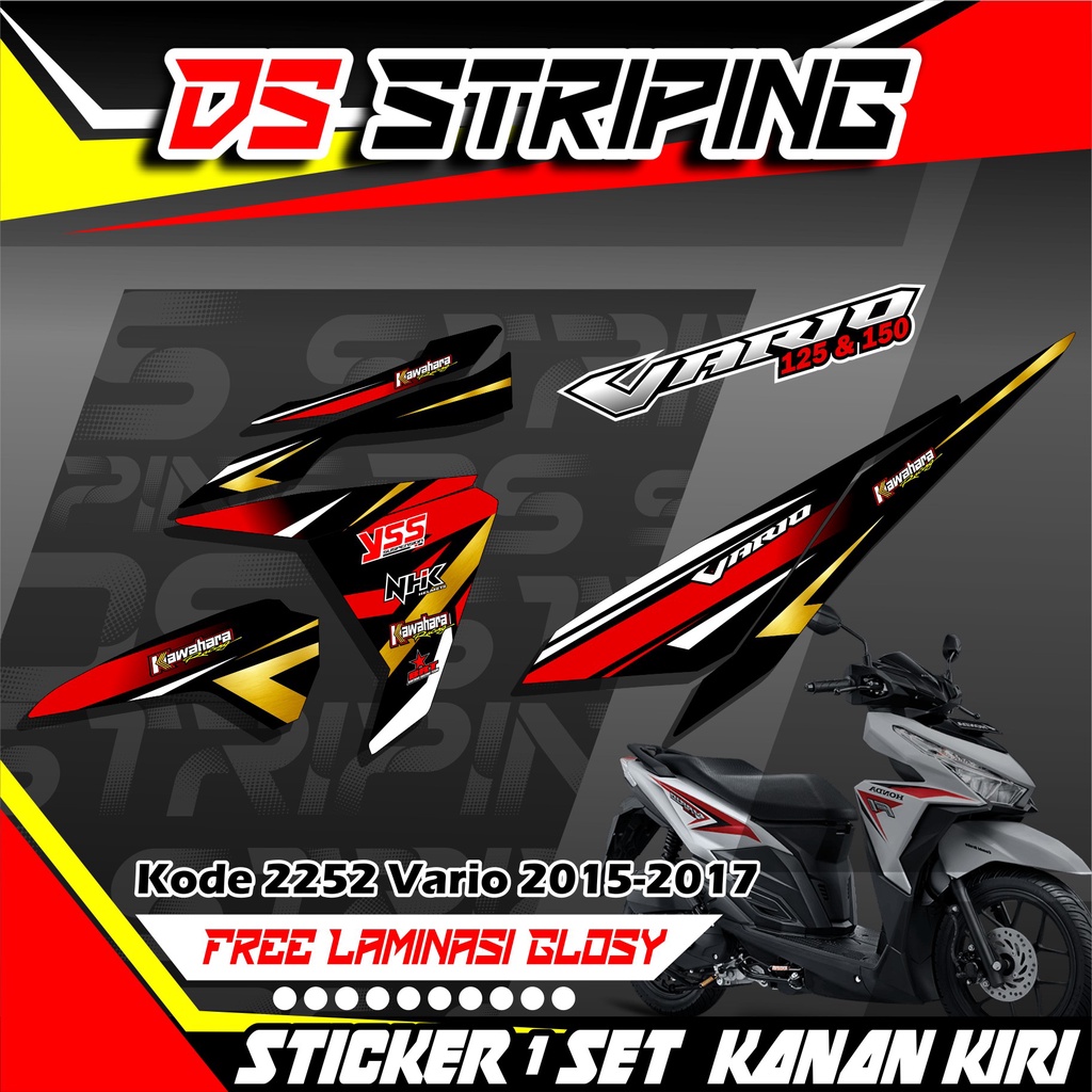 2252 Sticker Striping Motor VARIO 125 & 150 TAHUN 2015-2017 Variasi Simpel Keren