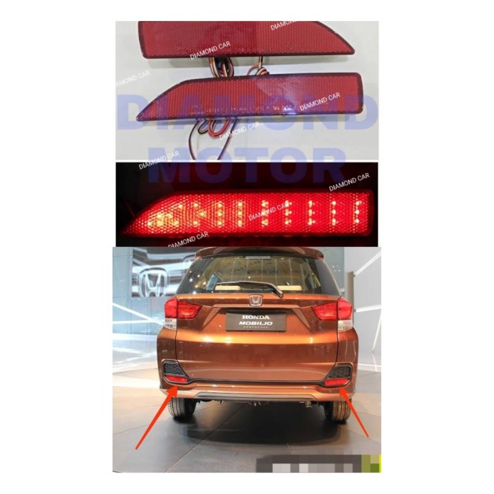 Reflektor Lampu Bemper Belakang Honda Mobilio 2014-2022