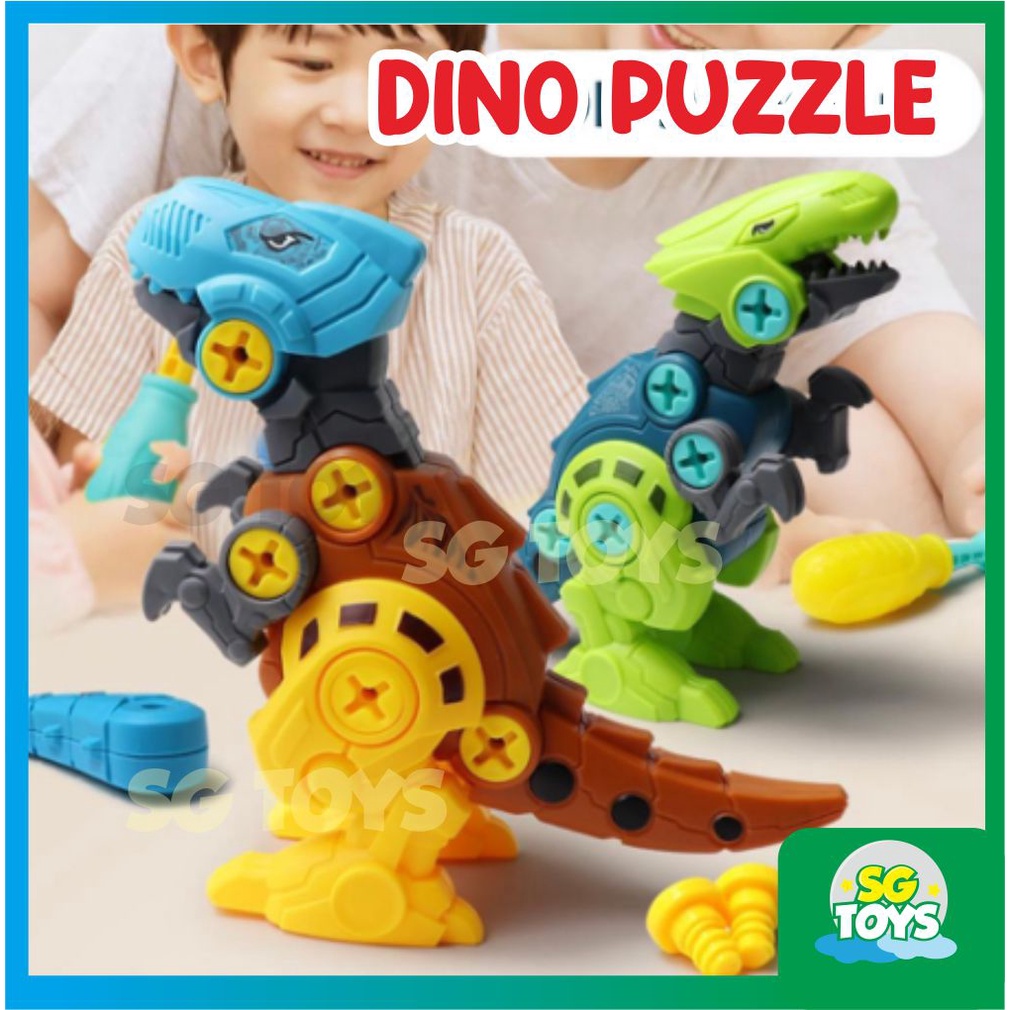 HARGA GROSIR DINO PUZZLE / DIY DINO/ MAINAN ANAK BONGKAR PASANG / MAINAN DINO PUZZLE 3D / MAINAN EDU