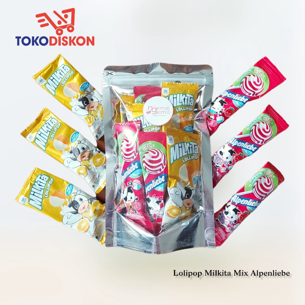 

Lolipop Milkita dan Lolipop Alpenliebe Rasa Susu Buah Mix Kualitas Premium