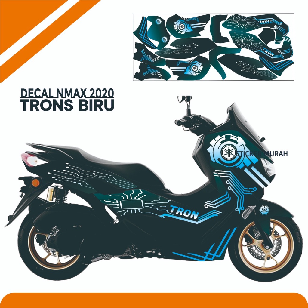 Decal Body Motor Nmax 2020 Motif TRON Printing Full Body Motor Nmax 2020