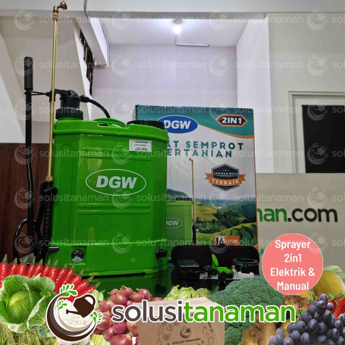 {SellerStore} Sprayer Elektrik 16 ltr 2 in 1 Alat Semprot Hama Tanaman Disinfektan - DGW 2in1 Murah