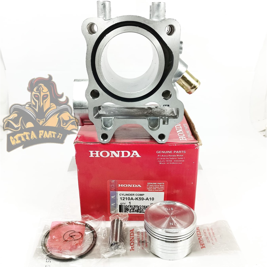 CYLINDER BLOK SEHER PISTON RING KOMPLIT HONDA K59 KUALITAS ASLI ORIGINAL HONDA AHM PRESISI TINGGAL PASANG BAHAN BERKUALITAS DAN DIJAMIN AWET VARIO 150 LED VARIO 150 ESP