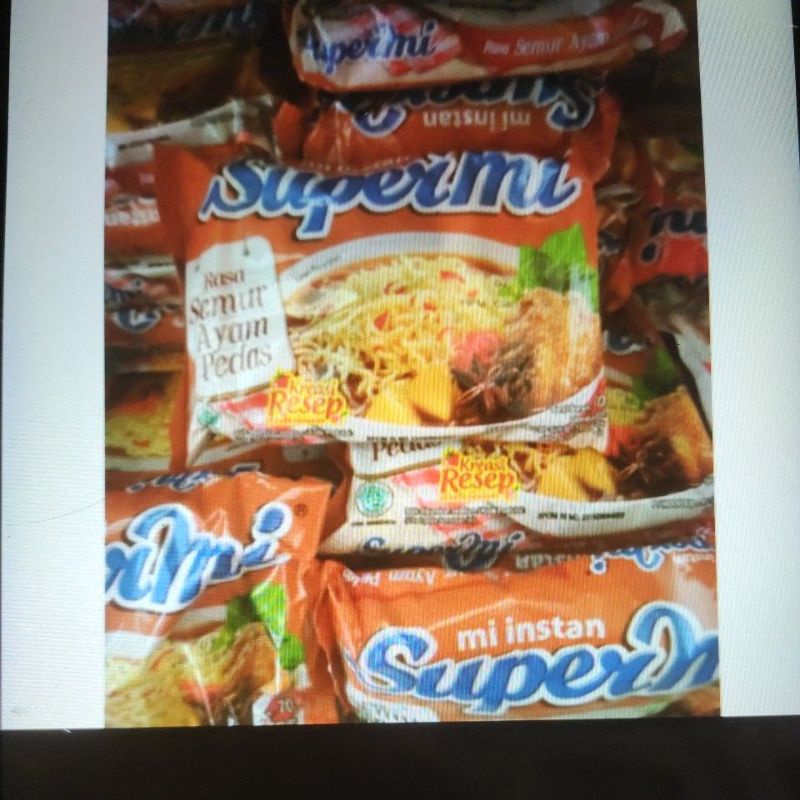 supermi mie instan semur ayam pedas