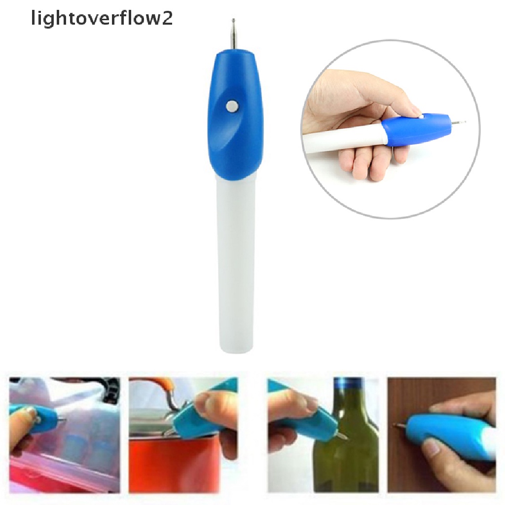 (lightoverflow2) Pen Ukir Elektrik Mini DIY Untuk Perhiasan / Plastik / Metal / Kayu / Kaca