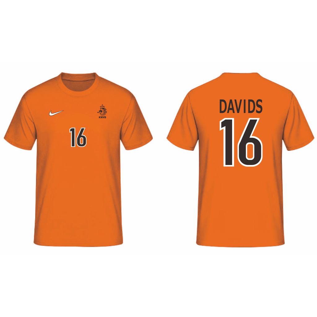 T-SHIRT KAOS BELANDA PIALA DUNIA 1998 EDGAR DAVIDS