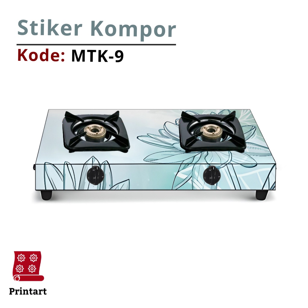 Stiker Kompor 1 Tungku dan Sticker Kompor 2 Tungku Motif Minimalis Kode MTK-9