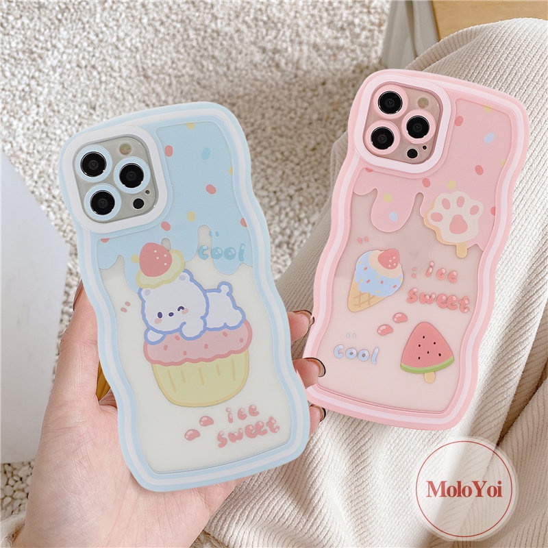 Soft Case Tpu Motif Kartun Beruang Untuk iPhone 11 7 8 14 Plus XR 6 6s Plus 11 13 14 12 Pro Max X XS Max SE 2020