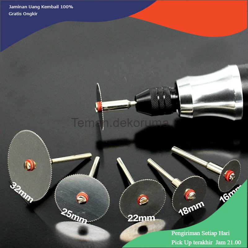 TD - PKK BongKim Kepala Gergaji 5 PCS with 1 Mandrel for Dremel Rotary - BK02