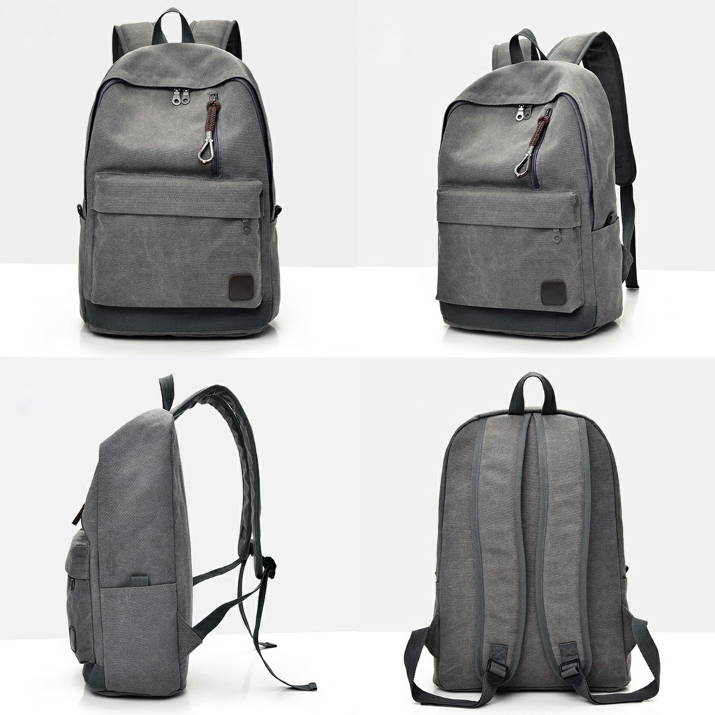 Millenial Comfortable Canvas Bag Tas Pria Sekolah Kuliah Kerja Include For Laptop Spacious Daily Bag - RK024