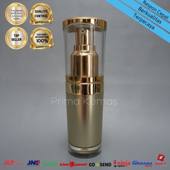 Receptacle Botol Pump 20 Ml - Botol Serum - Botol Kanebo 20 Ml Gold