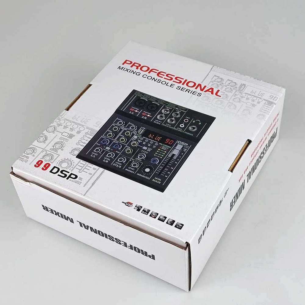 DAYMIC USB Audio Mixer Bluetooth Karaoke 4 Channel 99 DSP Effects - M1 ( Al-Yusi )