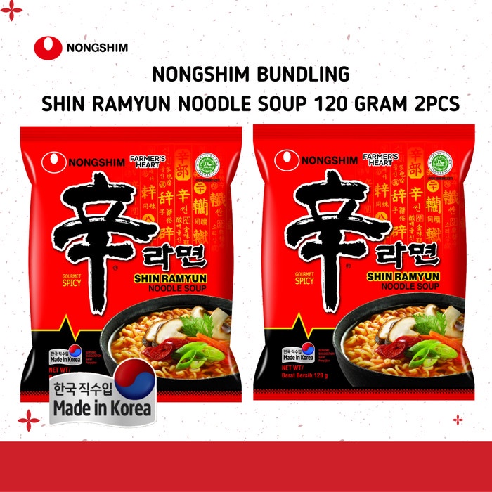 

NEW Nongshim Bundling Shin Ramyun 120g 2pcs Made in Korea