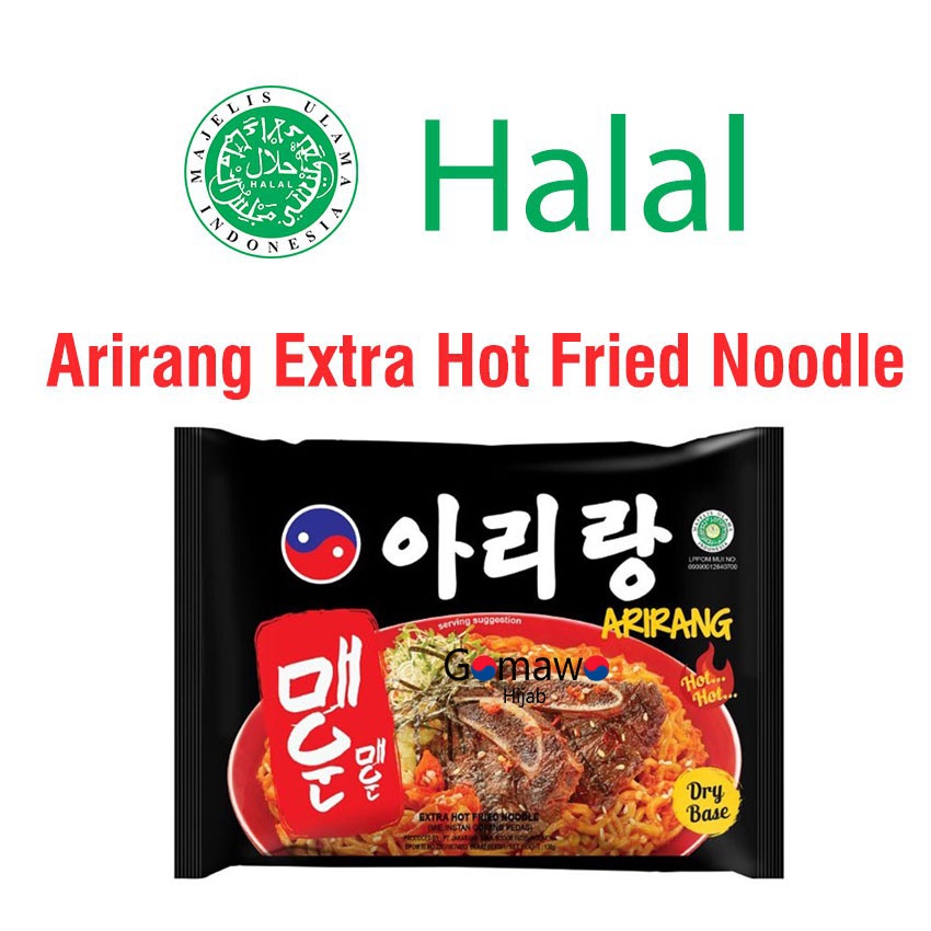 

MIE INSTAN ARIRANG EXTRA HOT FRIED NOODLE HALAL MUI