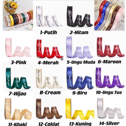 

ECERAN PER METER PITA CELOPHANE / PITA BUKET BOUQUET BUNGA RIBBON PITA HIAS SATIN