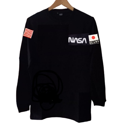 Kaos NASA Star Lengan Panjang ORIGINAL Combat 30 s / Kaos Terbaru / Kaos Nasa Fathir Handayani
