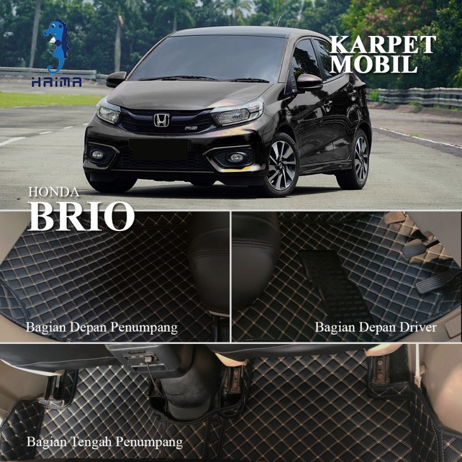 ORIGINAL Haima Karpet 7D Mobil Honda Brio Full Bagasi