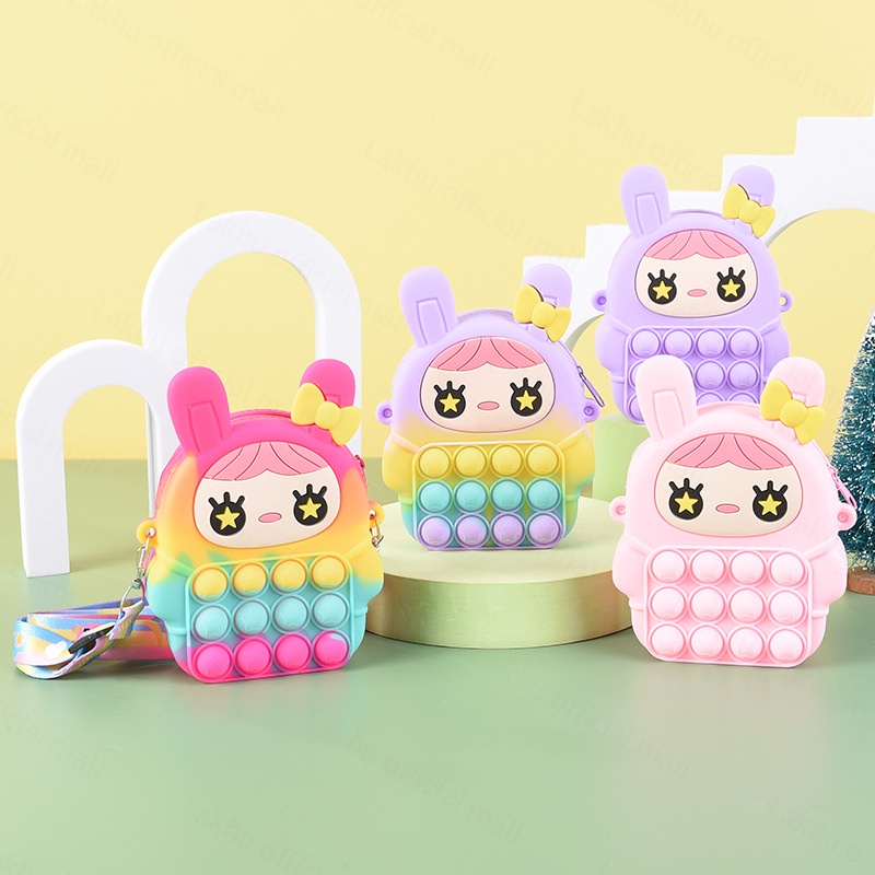BEVAVAR Tas Pop It Anak Selempang Bag Dompet Lucu