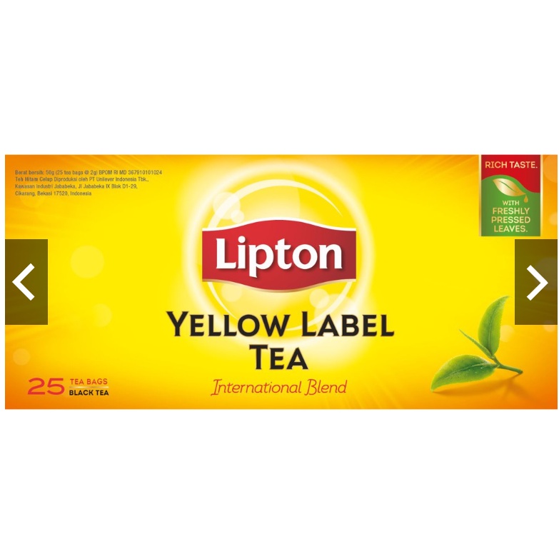 

Lipton Teh Celup Yellow Label 25 Pcs