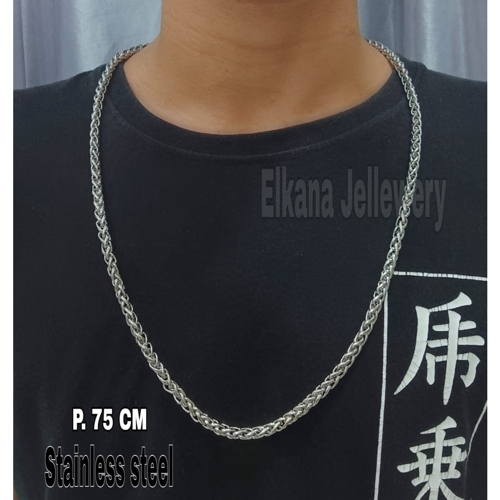 KALUNG COWO TAMBANG BERUKIR CLASSIC Perhiasan super berkelas fashion korea anti karat dan anti luntur