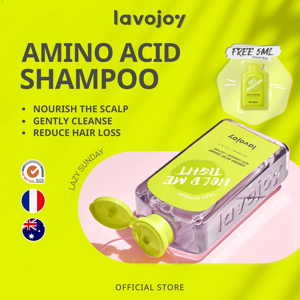 LVJ lavojoy Hold Me Tight Shampoo Lazy Sunday | Perawatan Rambut | Anti Rontok | Ceramide