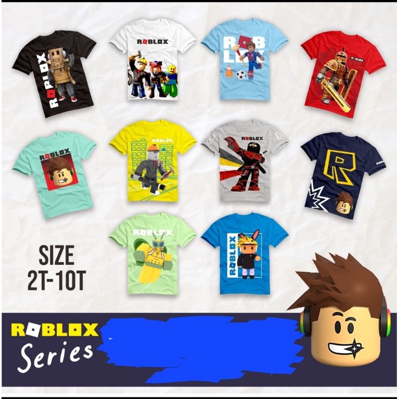 05hk05h Baju Kaos Anak Laki Laki Umur 2 4 6 8 10 Tahun Bahan Cotton Combed 24S NEW KATALOG  *Roblox series* kaos roblox series by polkka kazoku size 2-10 T