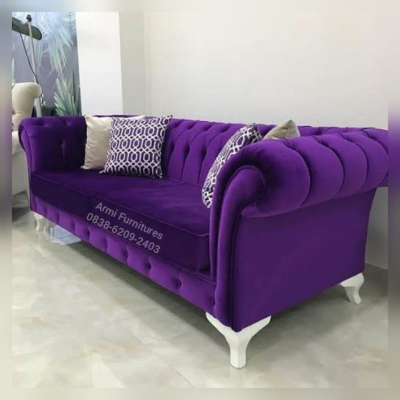 Sofa Chesterfield 3 siter - Nerima tukar tambah sofa lama