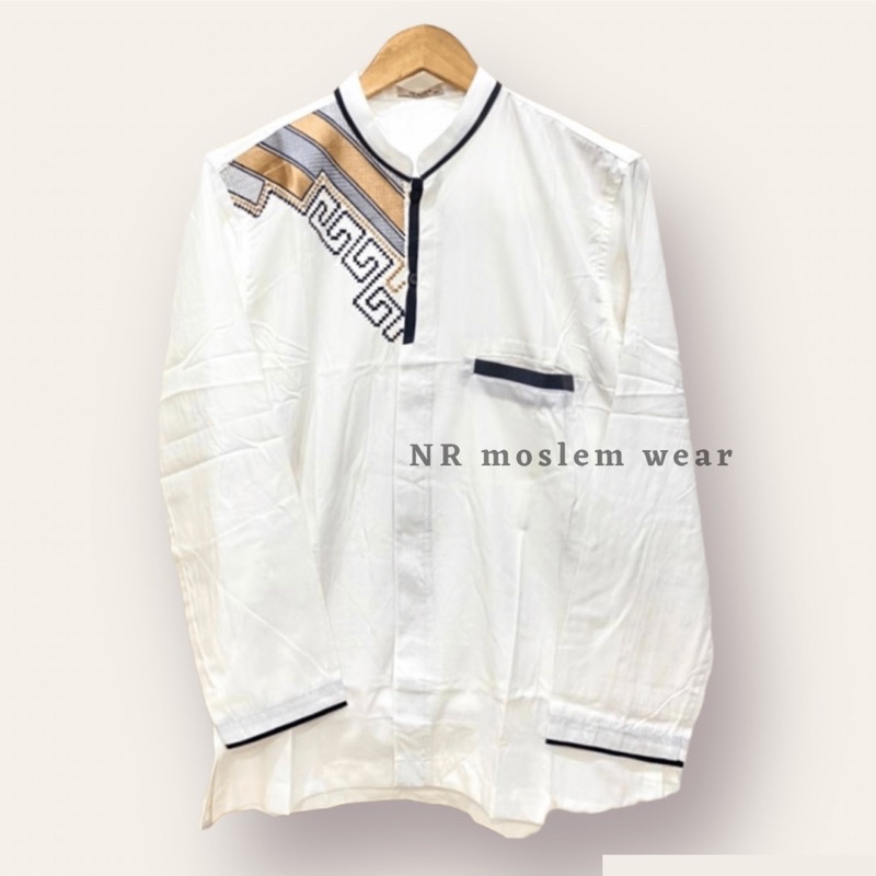 BAJU KOKO JUMBO /  LENGAN PANJANG / BIG SIZE / BAJU KOKO  / BAJU KOKO PUTIH PRIA DEWASA kode KRJ
