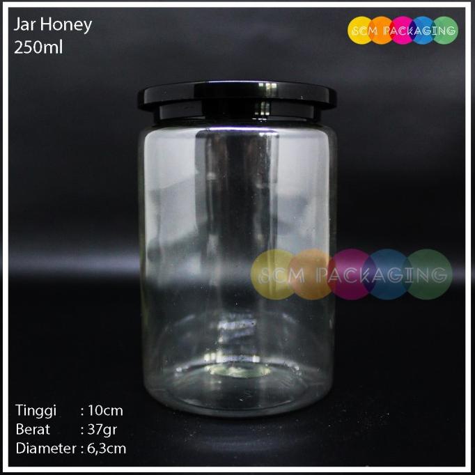 Jar Toples Plastik 250 ml 300 ml Tebal Anti Penyok Madu Sambal Kue