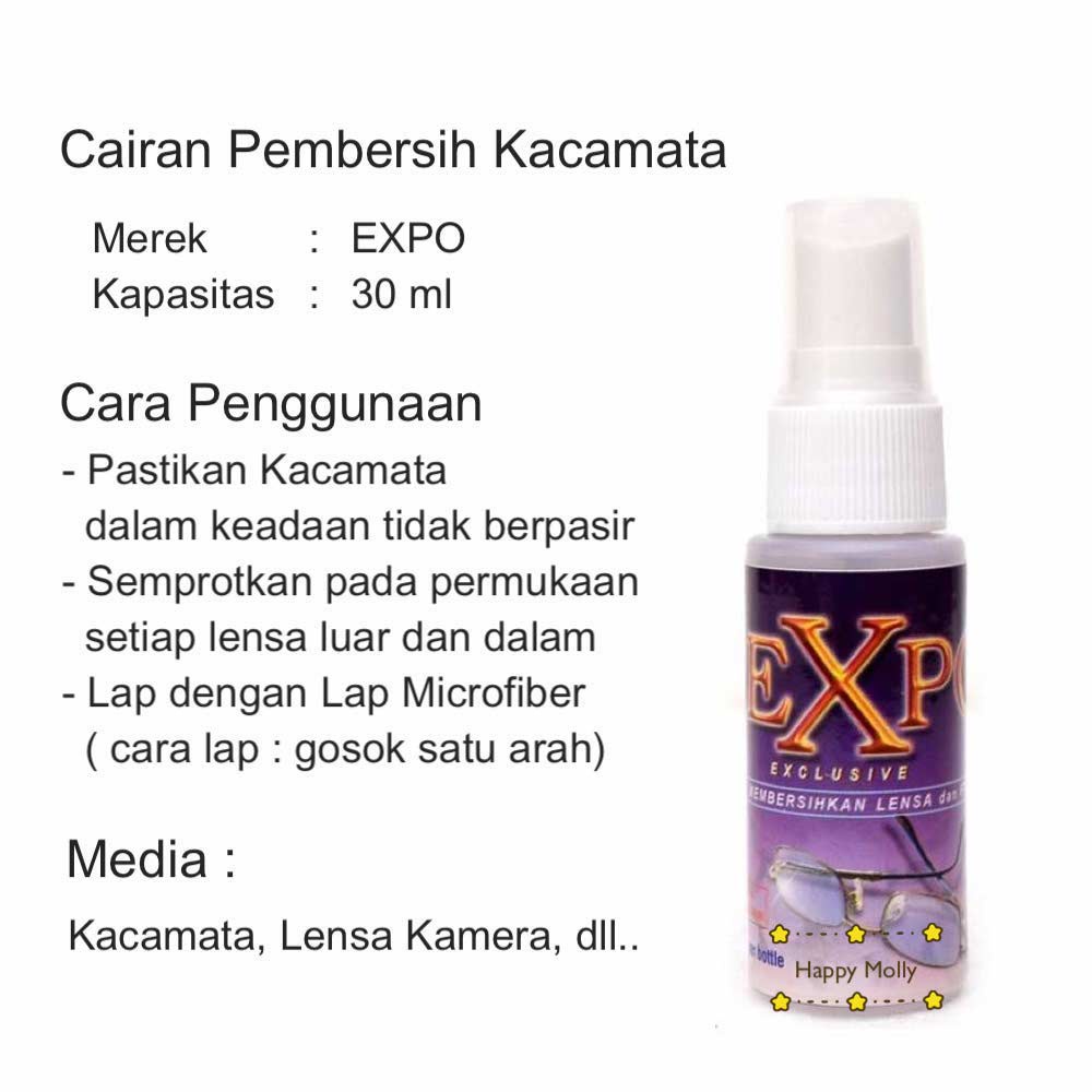 1 Botol Expo Original Spray Cairan Pembersih Lensa Kacamata - ASLI - EXPO