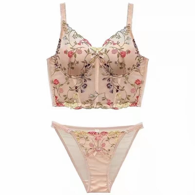 [Jakarta ready] Frs home Renda Prancis bersulam lingerie wanita bagian dalam dan luar korset tulang ikan rompi korset membent push up bra