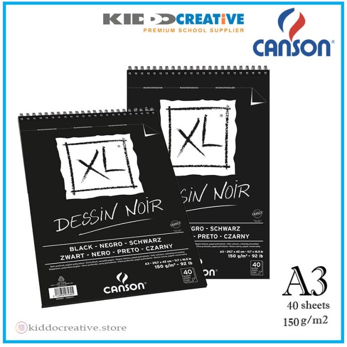 

Limited Canson Xl Black 40S A3 150G Gilaa!!!