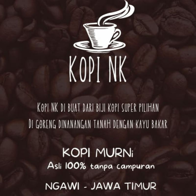 

Kopi bubuk robusta MURNI 100% TANPA CAMPURAN khas pedesaan