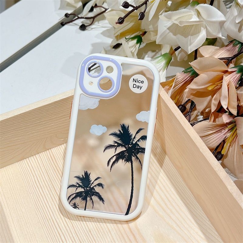 Case Motif Print Pohon Kelapa Musim Panas Untuk IPhone 12 13 11 Pro Max X Xs Max Xr xxszd