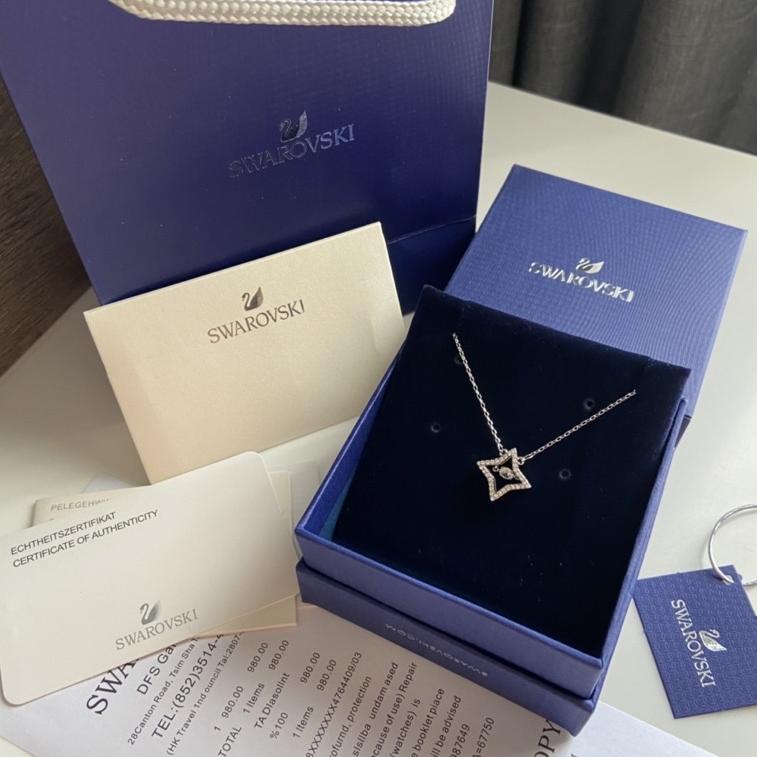 Kalung Swarovski - Swarovski NecklSwarovski Swan Necklace Kalung ORIGINAL 100% –KDN.18Oc22ᴴ
